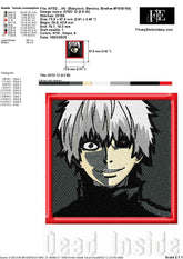 Ken Kaneki Dead Inside Embroidery Design - Tokyo Ghoul Aesthetic